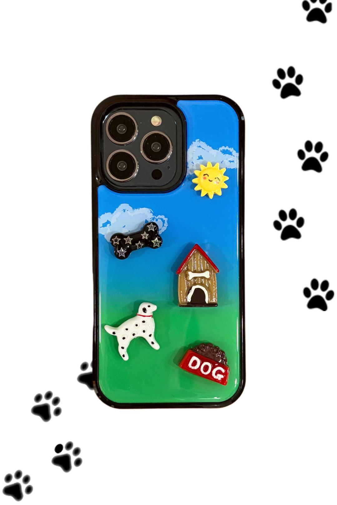 행복한 강아지 폰케이스