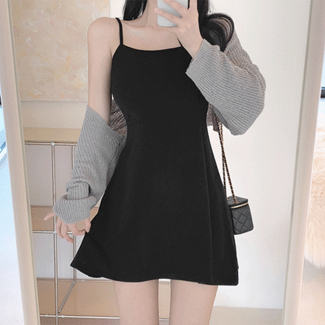 제이블린 [자체제작,1+1할인][미니,롱]끈 나시 원피스