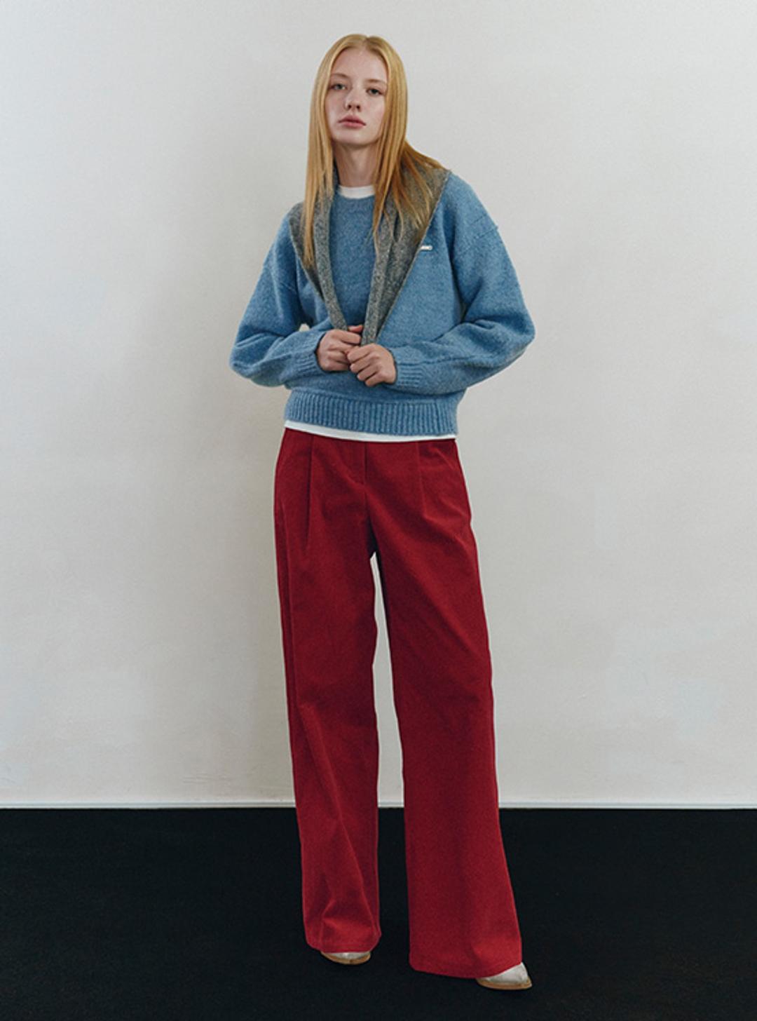 Corduroy Tuck Wide Pants VW4WL356_3color