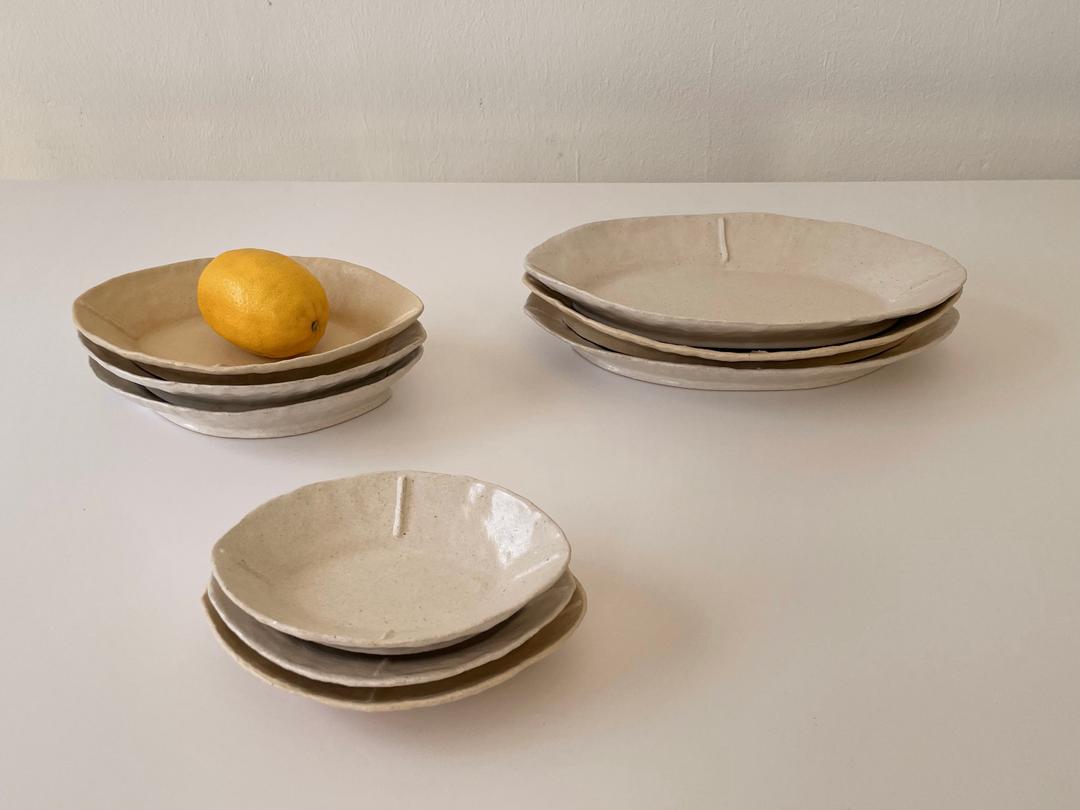 Boat plate (Line) | 파스타그릇 샐러드그릇 타원접시