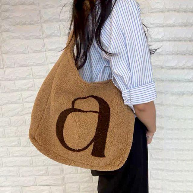 A 뽀글이 양털 여성 직장인 보부상 가방 숄더백 빅백