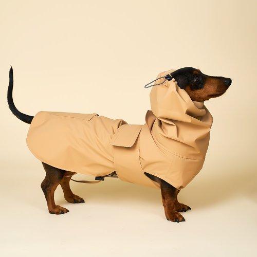 강아지우비 프리미엄 트렌치 레인코트 Beige