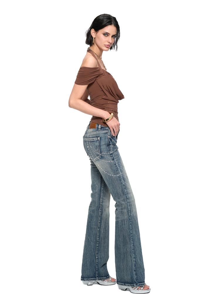 JYOSEI Light Blue Flare Jeans