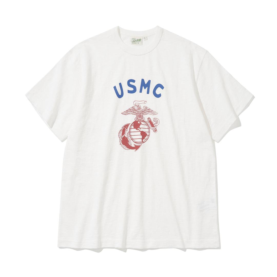 usmc slub s/s tee off white