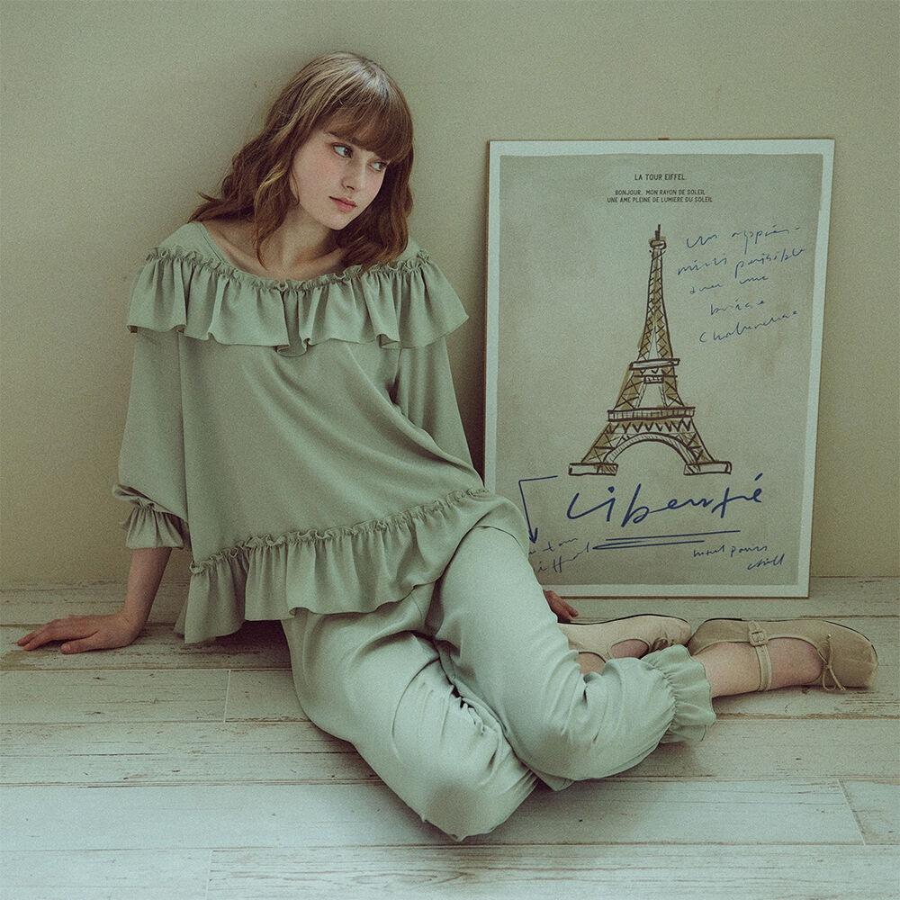 [4550-BCFHT] 샤를 투피스 Olive green