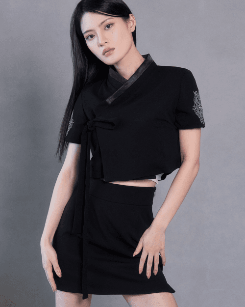 썸머 해치 반팔 저고리 저승사자 투피스 한복
