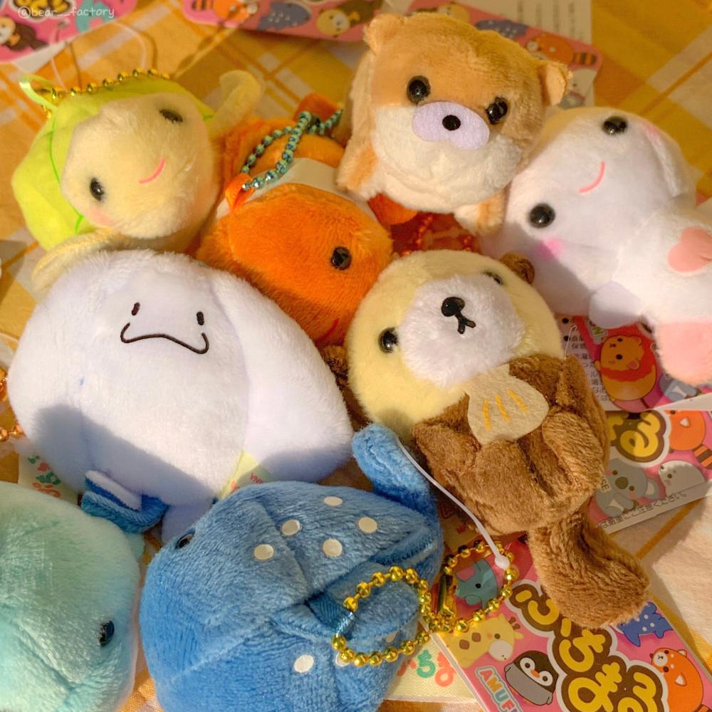 어뮤즈 통통한 바다동물 인형 콩키링 가오리 수달 해달 클리오네 해파리 돌고래 거북이 에어팟 키체인