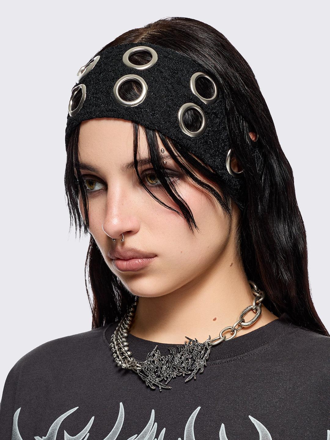 Elektra Black Lace Headband - One Size / Black
