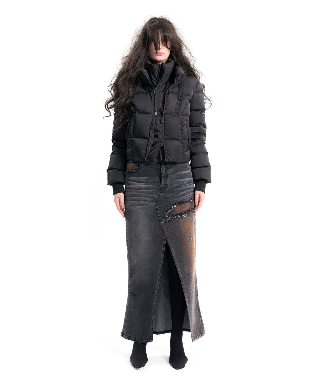 (EMMA) DOUBLE FRONT DOWN JACKET - 0 / BLACK