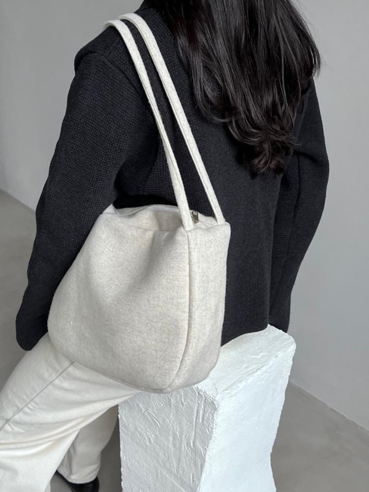 [무쿠앤에보니] Mellow Shoulder Bag F/W _ Cream Melange