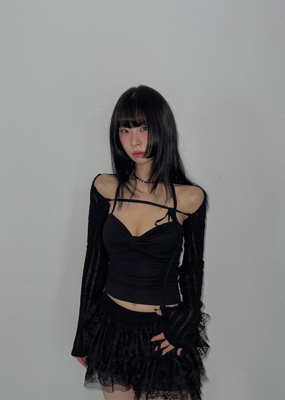 COASE KNIT STRAP BOLERO 2color / 코즈 니트 스트랩 볼레로