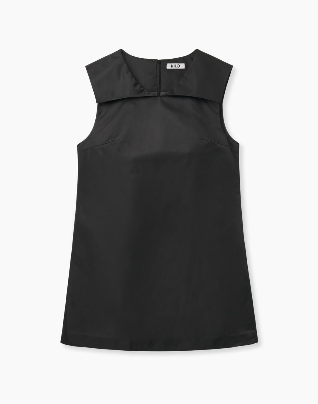 NYLON SAILOR DRESS (BLACK)