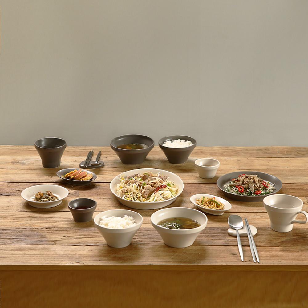 에라토 국산 모던 한식기 피노 2인 13P 홈세트 무광 도자기 혼수 집들이선물 그릇세트