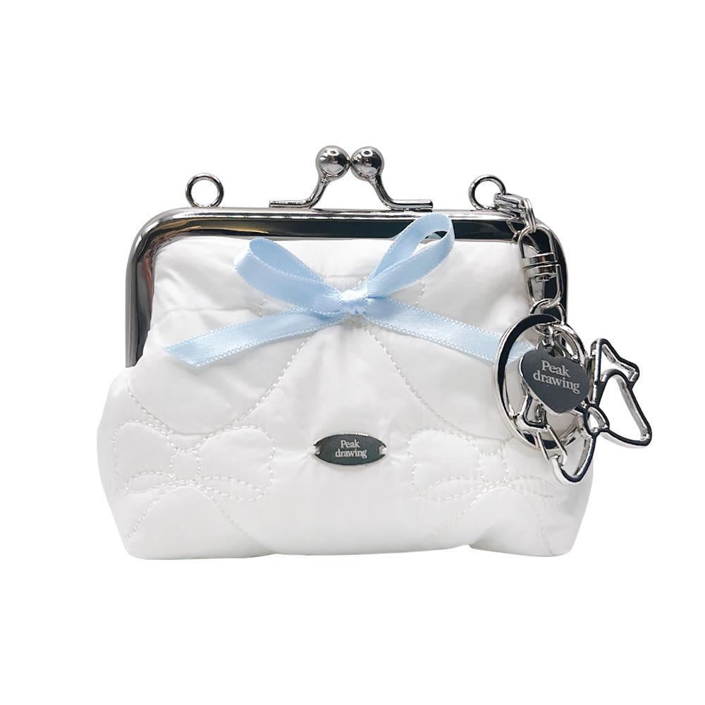 [New 10%] Pure sky ribbon frame pouch (핸드메이드 파우치)