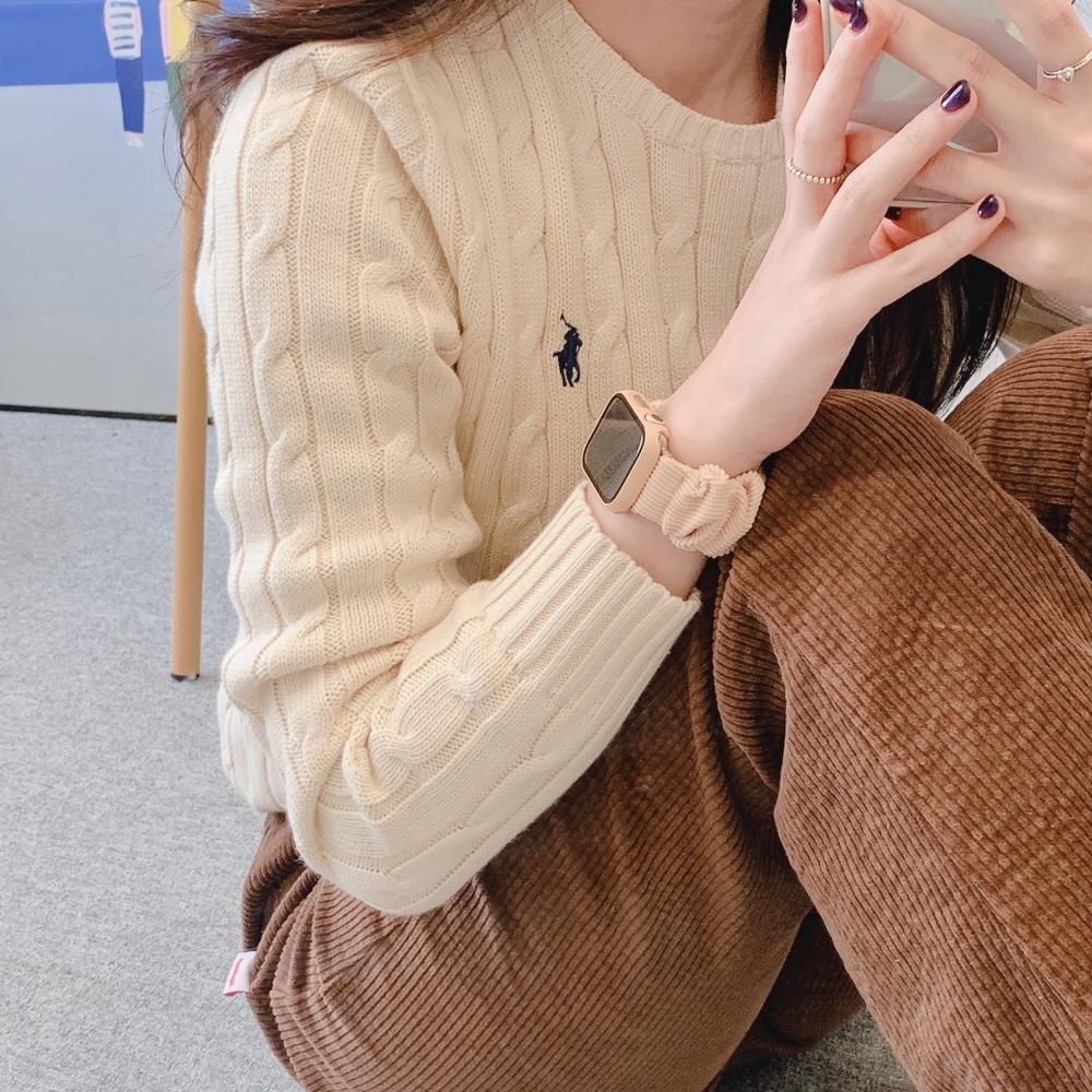 [신상/당일출발] 애플워치 스트랩 스크런치 밴드 코듀로이 9 8 7 6 3 SE 2 밴드 시계줄