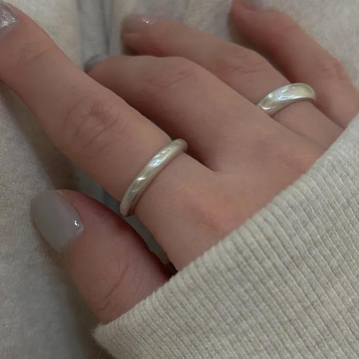 925silver 3mm 무광 엥게이지 반지