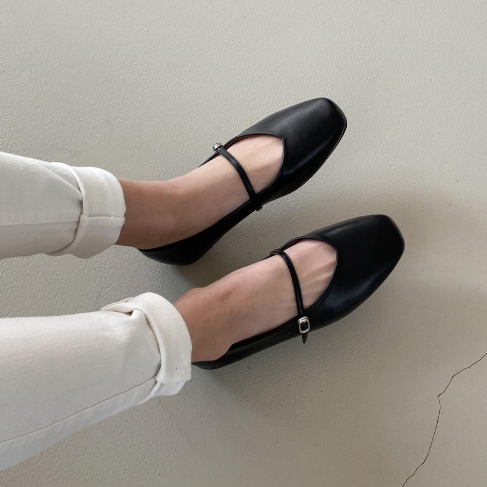 소가죽 착화감 굿 메리제인 플랫슈즈