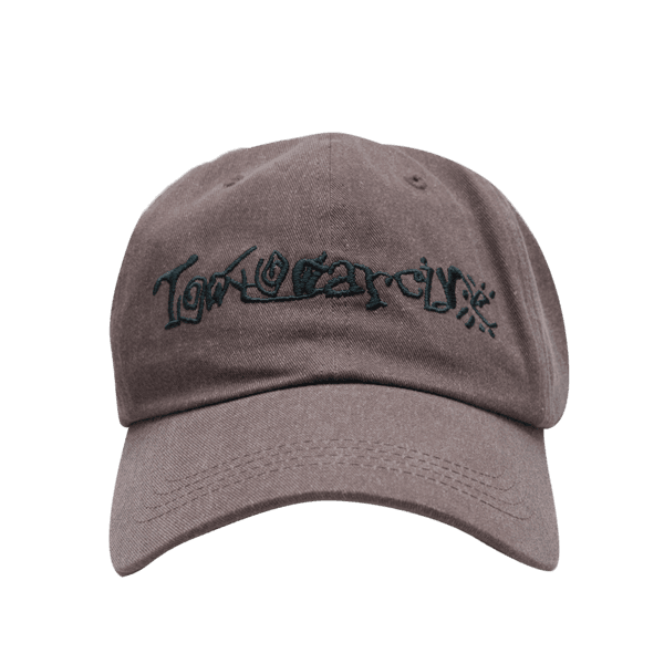 에칭 로고 모자 브라운