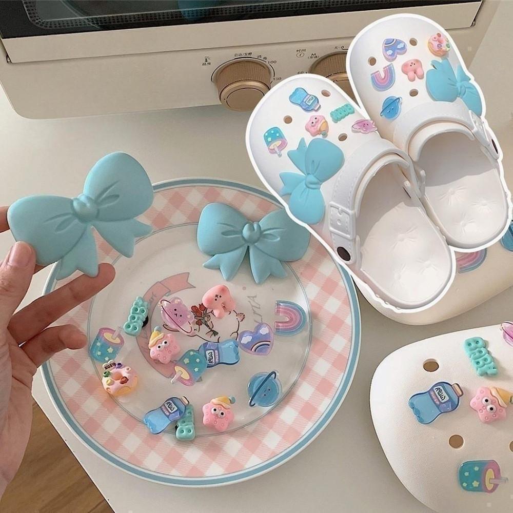 리본 보석 지비츠 세트 12P 파츠 자비츠 크록스 호환 꾸미기