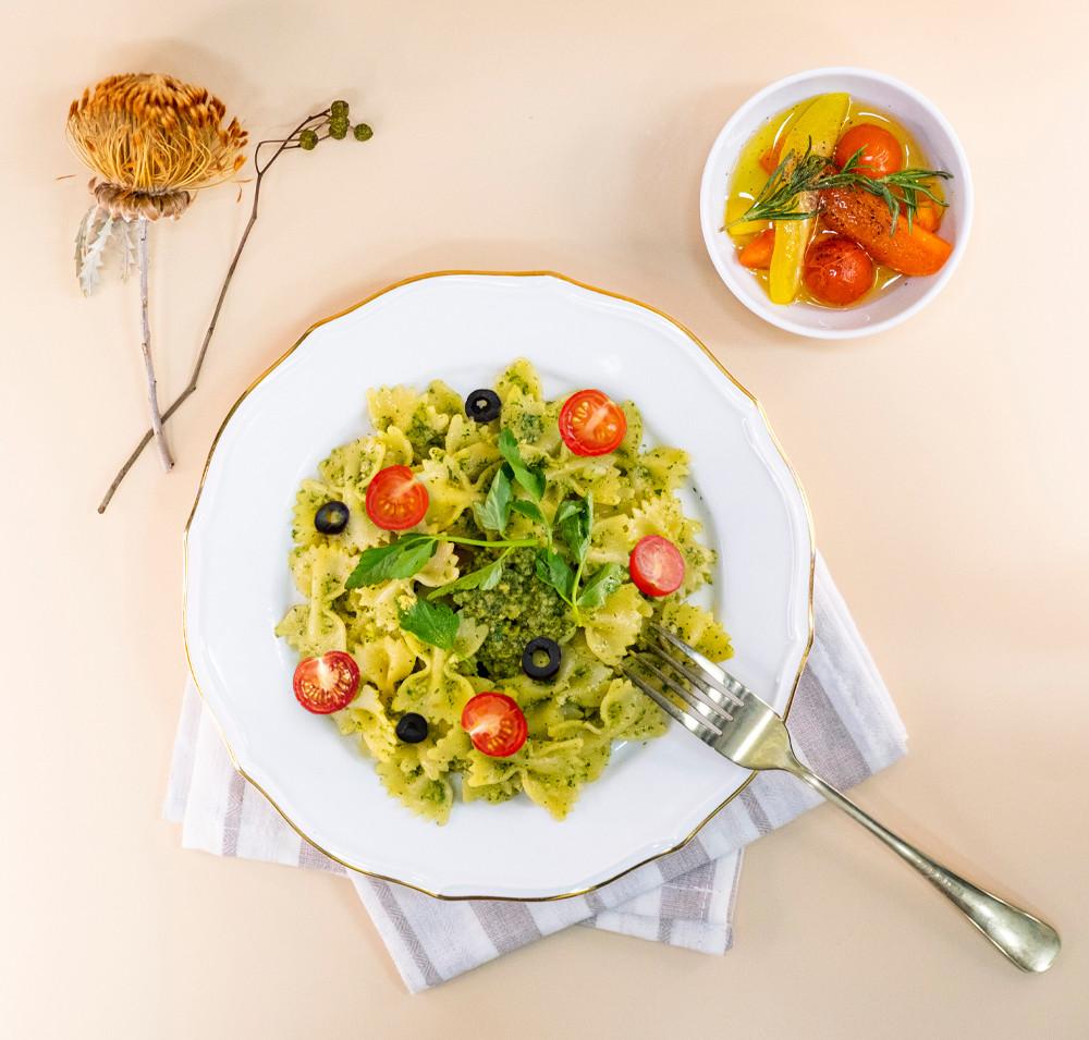 VARO바로 미나리 페스토 파스타 밀키트 (2인) 비건 채식 친환경 포장