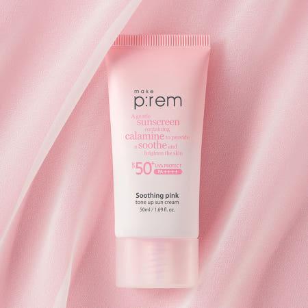 이런 상품 어때요? 메이크프렘 수딩 핑크 톤업 선크림 SPF 50+ PA++++ 50ml, 1개