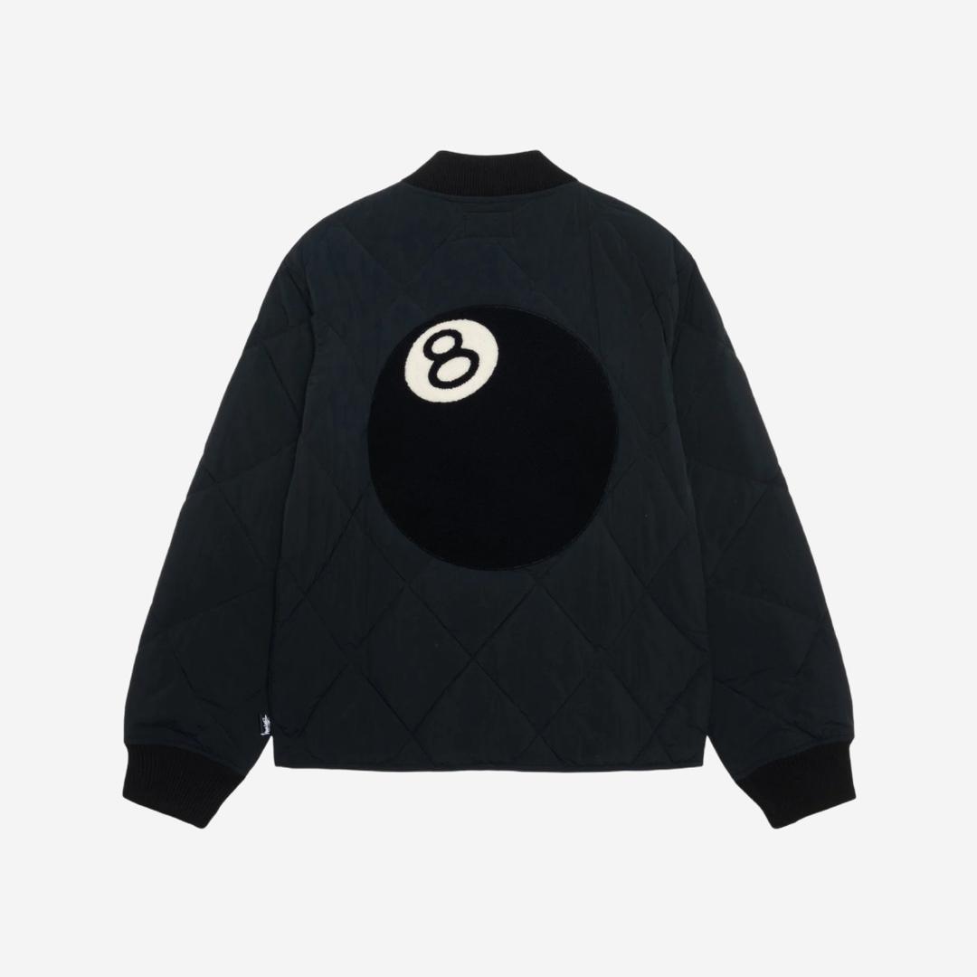 Stussy 8 Ball Quilted Liner Jacket Black