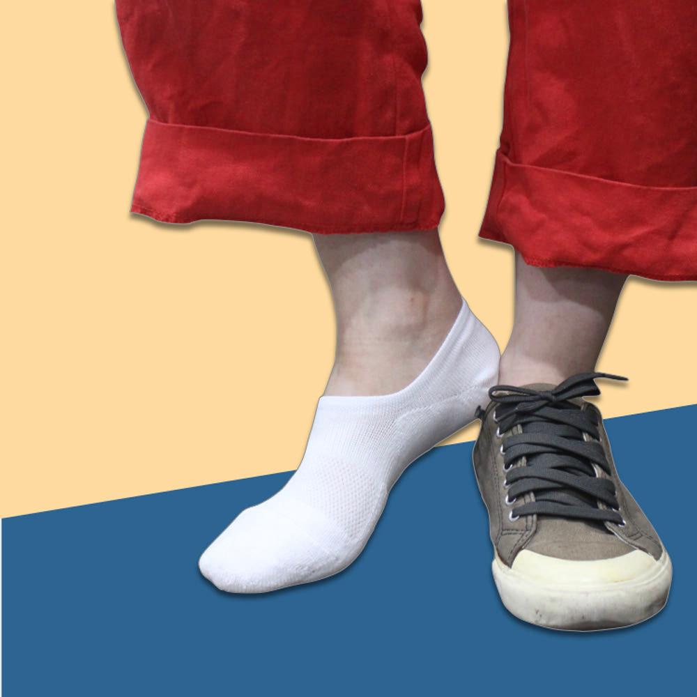 [단골공장] (청산양말) 페이크삭스 6켤레 잘 벗겨지지 않는 쿠션 발 편한 덧신