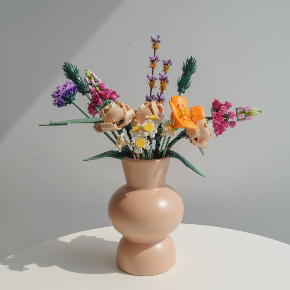라뮤 레고 꽃병 레고플라워 세라믹 레고꽃다발 도자기 화병