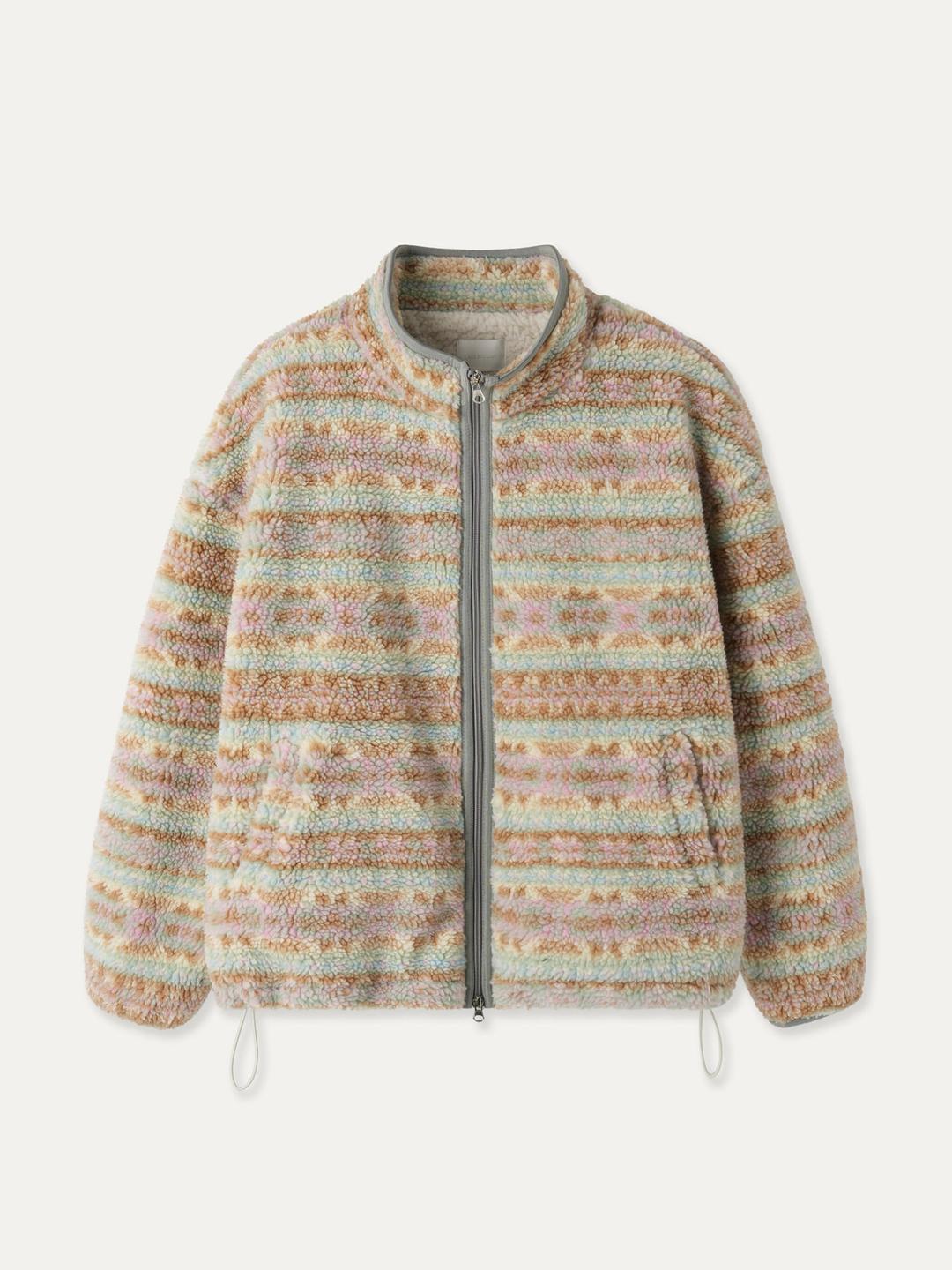 Ethnic Fleece Zip-Up_Tropical