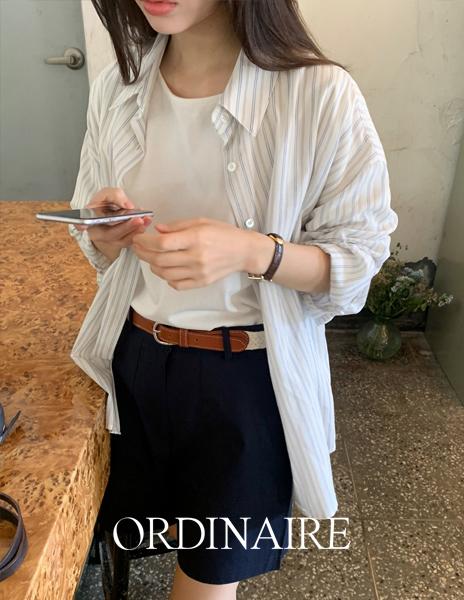 [ordinaire] 바스 스트라이프 셔츠(단독주문시오늘출발)