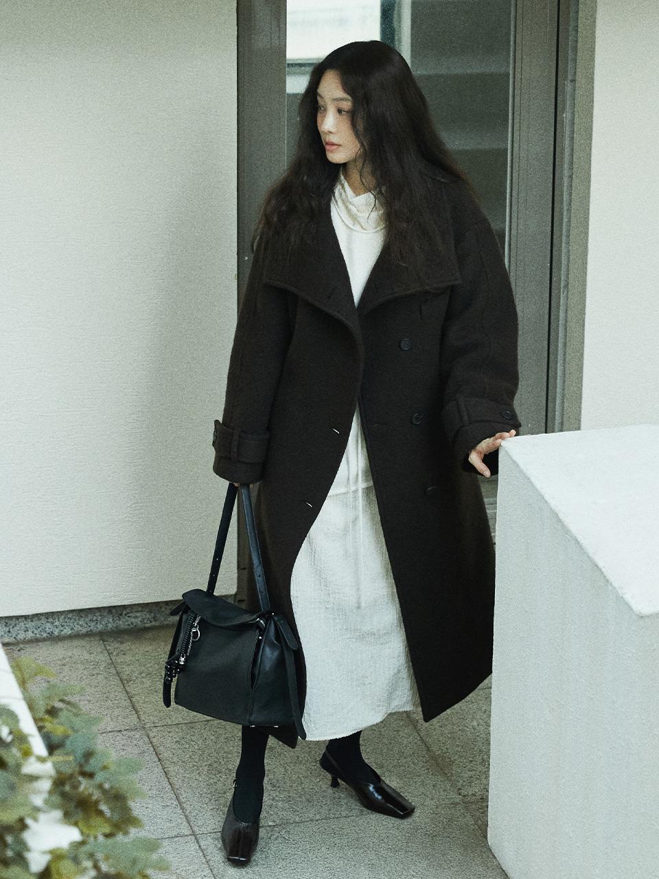 Belted High-Neck Long Coat SW4WH914-M9