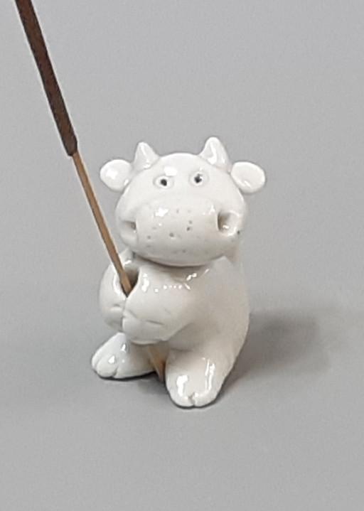 복 꽂이 흰 소 향꽂이 인센스홀더