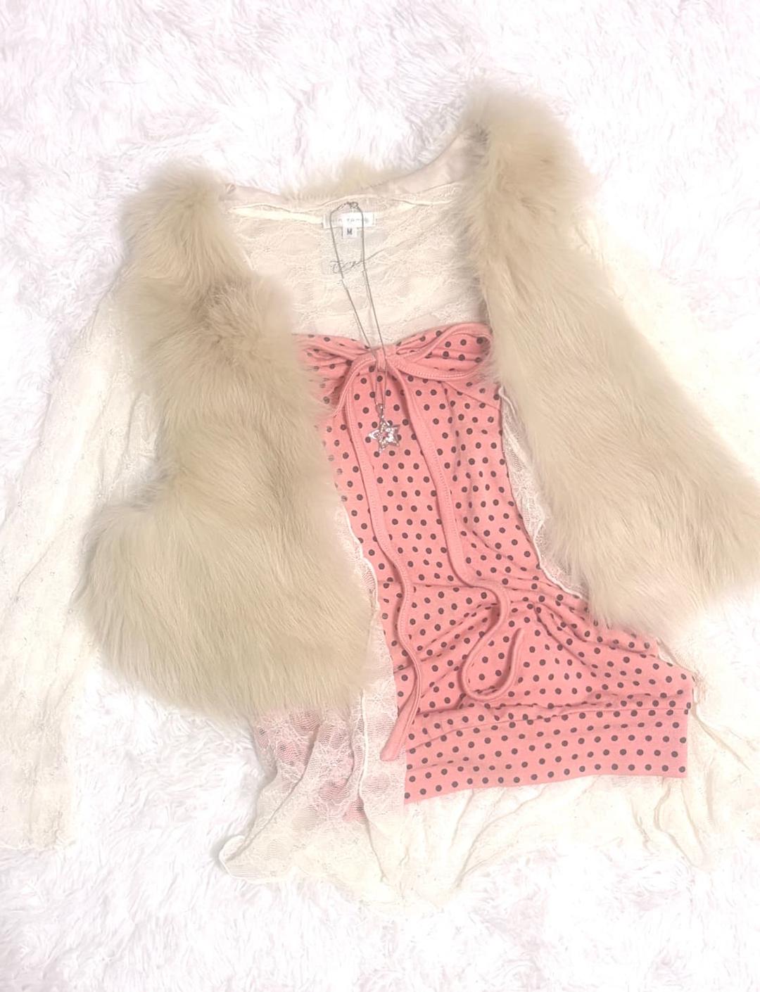 오네갸루 히메갸루 페어리 땡땡이 도트 코디세트 별 목걸이 포함 | 후루츠패밀리