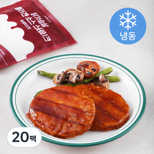 브랜드닭 닭가슴살 콜라겐 소스 스테이크 숯불치킨맛 (냉동), 85g, 20팩