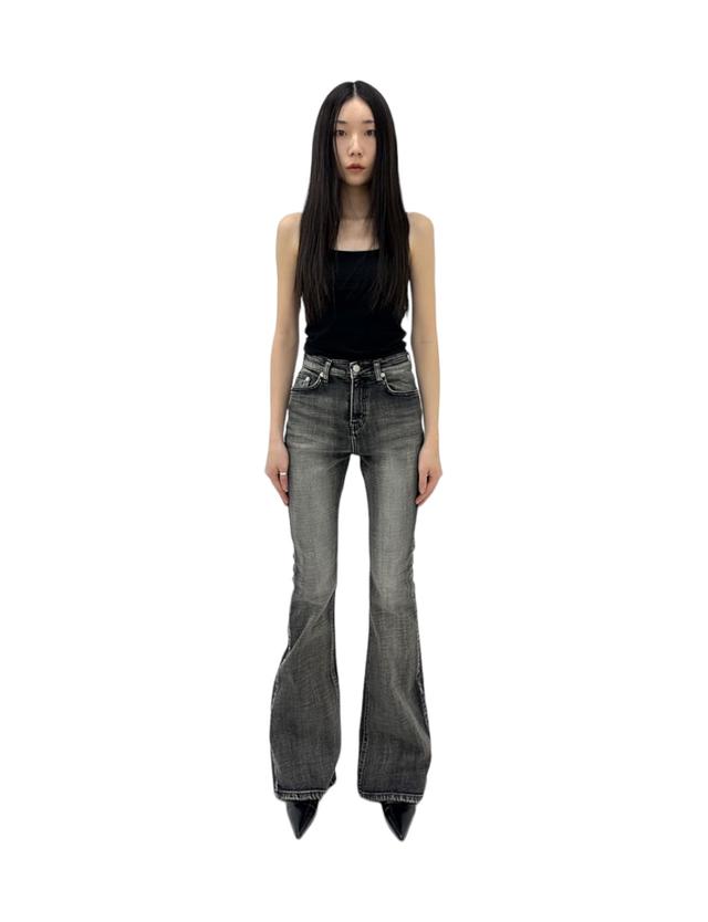 WASHING VINTAGE GRAY BOOTS CUT PANTS