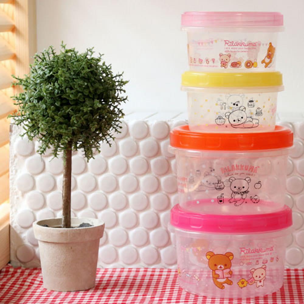 (일) 리락쿠마 원형 타파 2P set (2design) /이유식통 찬통 소스통 밀폐용기