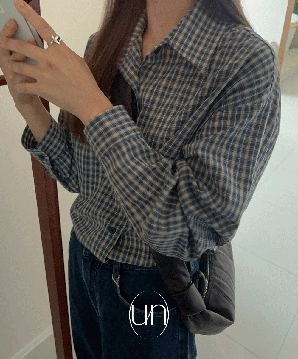 [🚘창고이전세일💙] 언유즈얼리 헤린 체크 셔츠 (2color) 여름셔츠/레이어드셔츠/간절기셔츠/체크셔츠/빈티지셔츠