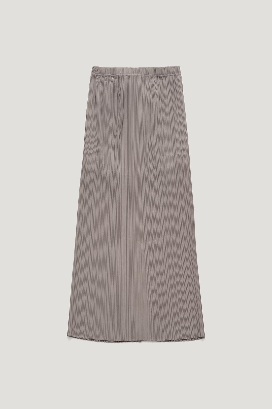 PLEATS LONG SKIRT_MINERAL GRAY / ₩136,000