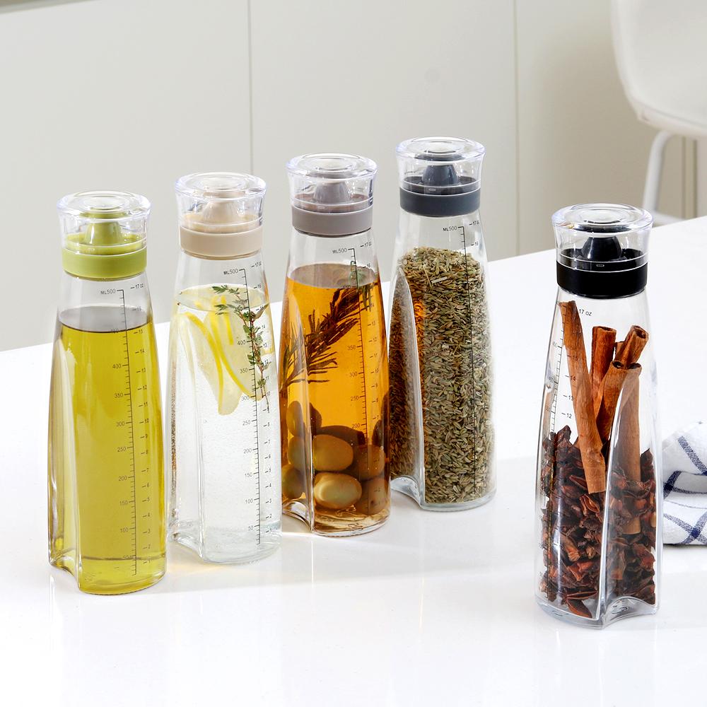 키텐실 by시노글라스 실리콘 오일병 신형 500ml 5p 양념병 주방정리