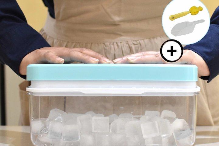 스택푸쉬 실리콘 얼음트레이 얼음 보관통 2단 얼음틀 시즌2