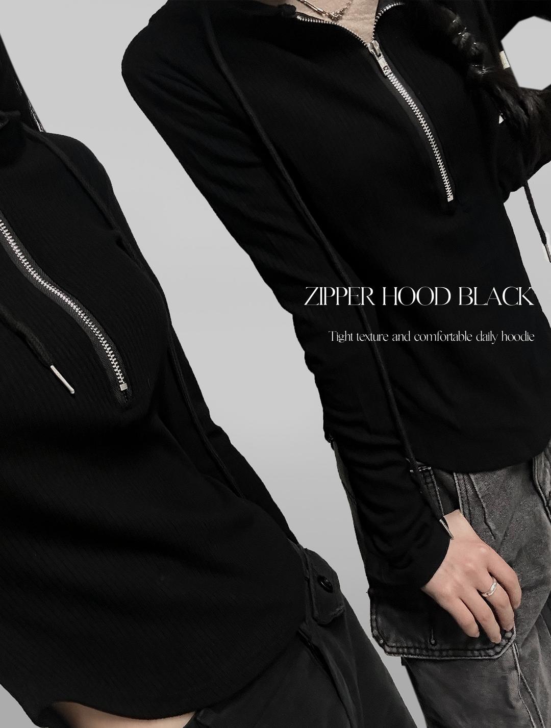 Zipper hood black