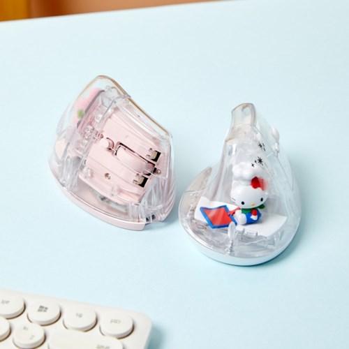 오브룸 크리스탈 버티컬 무선 마우스 (핑크/투명)