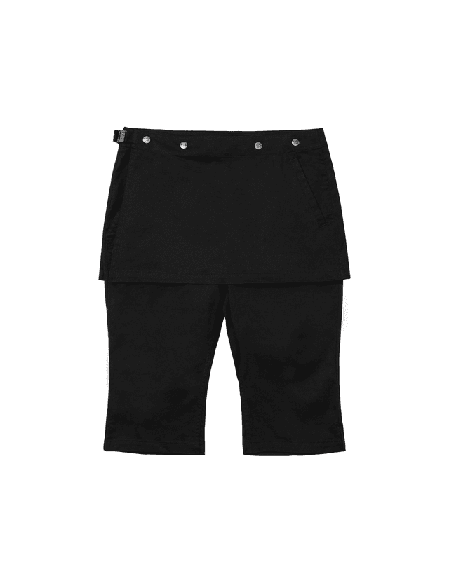 Layered Capri Pants Black