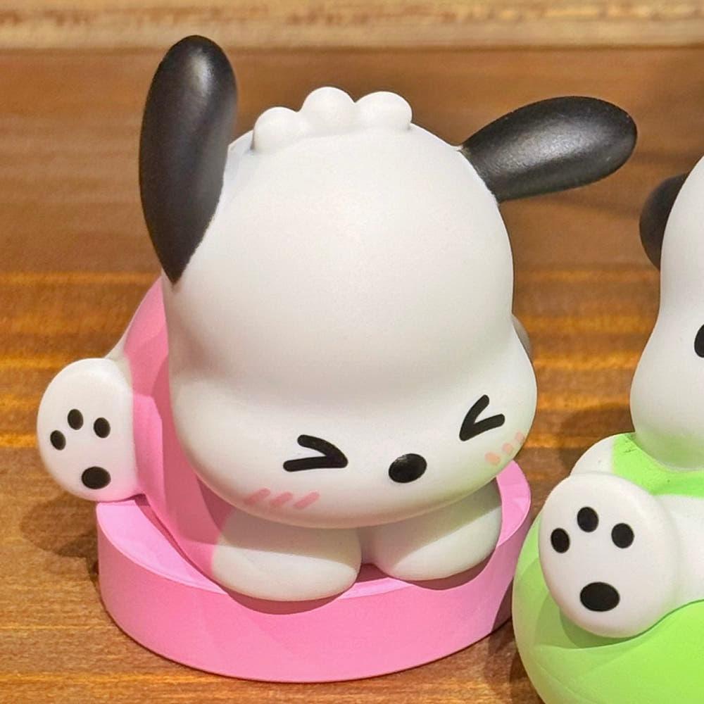 산리오 포챠코 라이트 피규어 핑크 파랑 진초록 연두 빨강