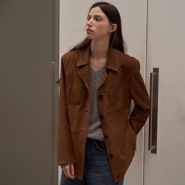[6차][11/15예약발송] 리얼 스웨이드 클래식 자켓 - Camel Beige