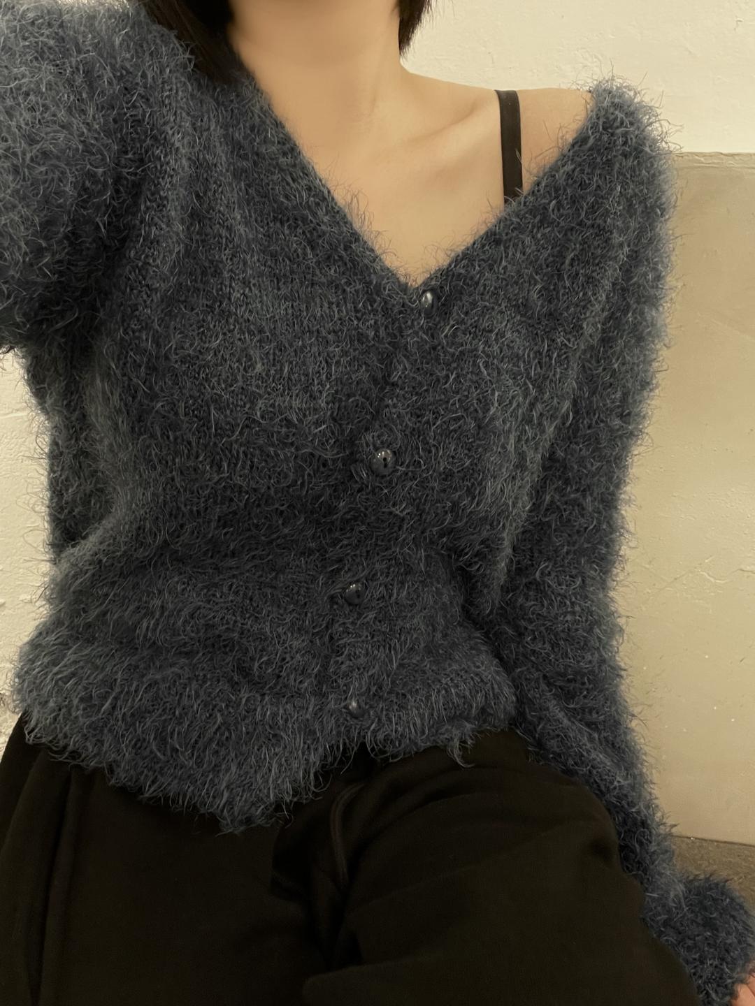 솔잎 퍼 가디건(7color)