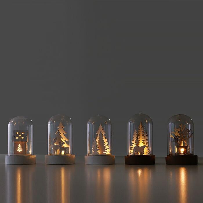 북유럽 우드 유리돔 조명