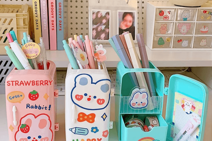 미니 냉장고 연필꽂이 브러쉬통 소품정리