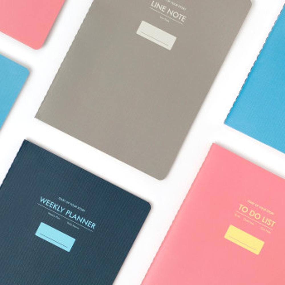 올라 스티치 노트 A5 라인노트(투두리스트 위클리 플래너 미팅노트)