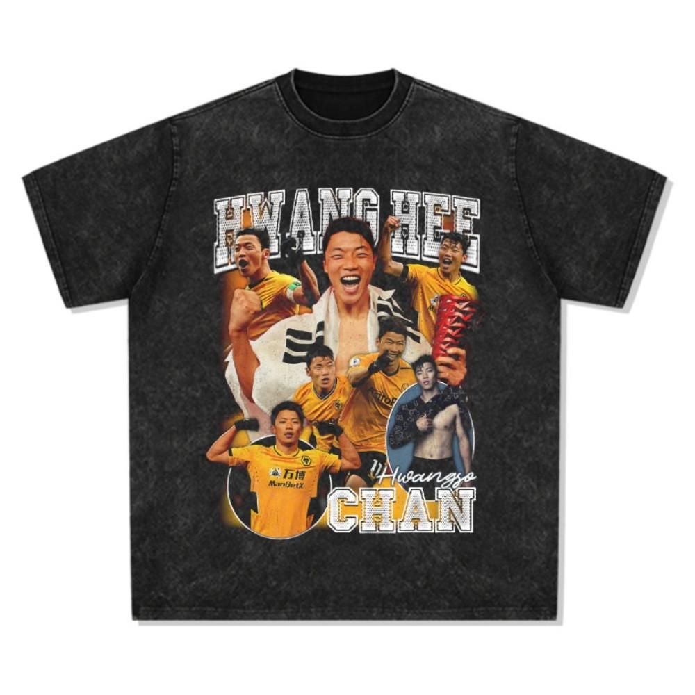 황희찬 Hwang 프린트 티셔츠 반팔 긴팔 힙합 빈티지  울버햄튼 프리미어리그 축구